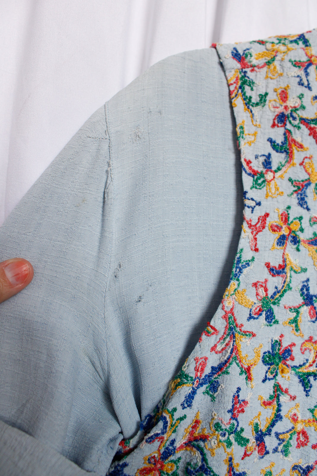 1930s Augusta Sun Embroidered Dress - Large Petite