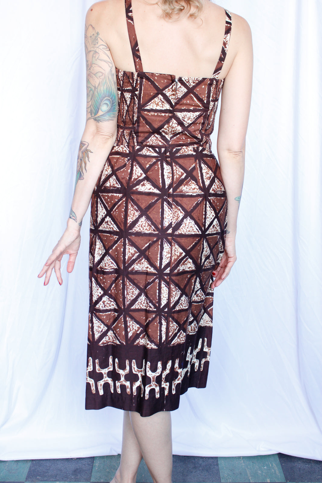 1950s Alfred Shaheen Sarong Tiki Dress - M/L