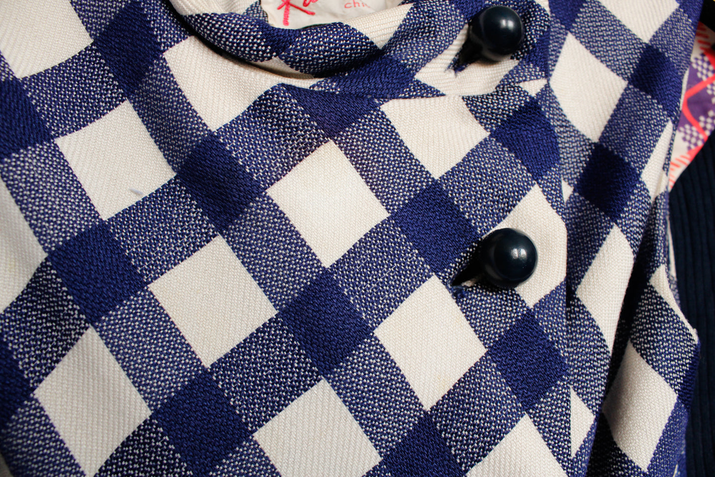 1960s Plaid Kane's Chicago Sheath Dress - Small