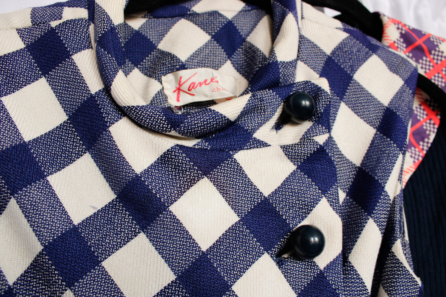 1960s Plaid Kane's Chicago Sheath Dress - Small
