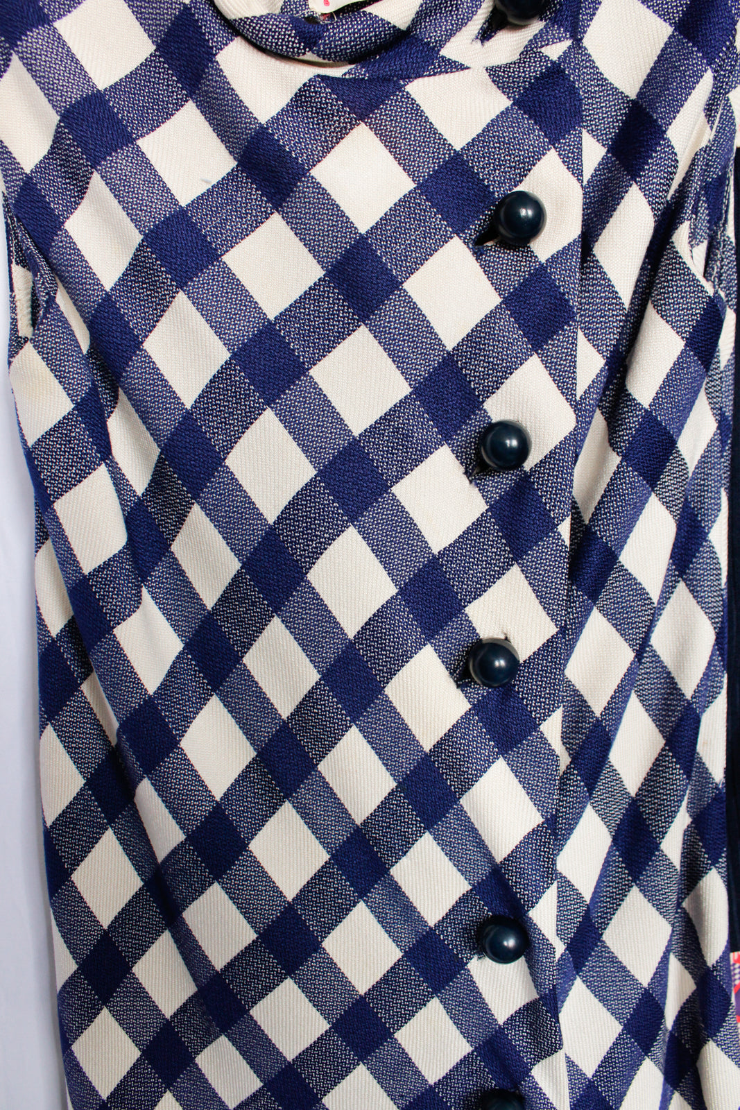 1960s Plaid Kane's Chicago Sheath Dress - Small