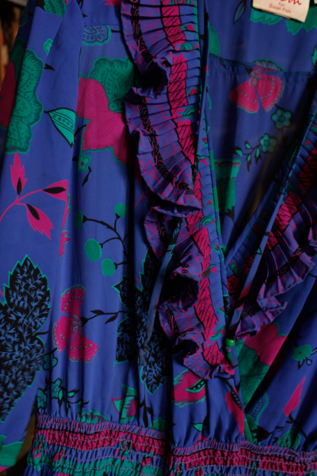 1980s Assorti by Susan Freis Vibrant Print Dress - XXL