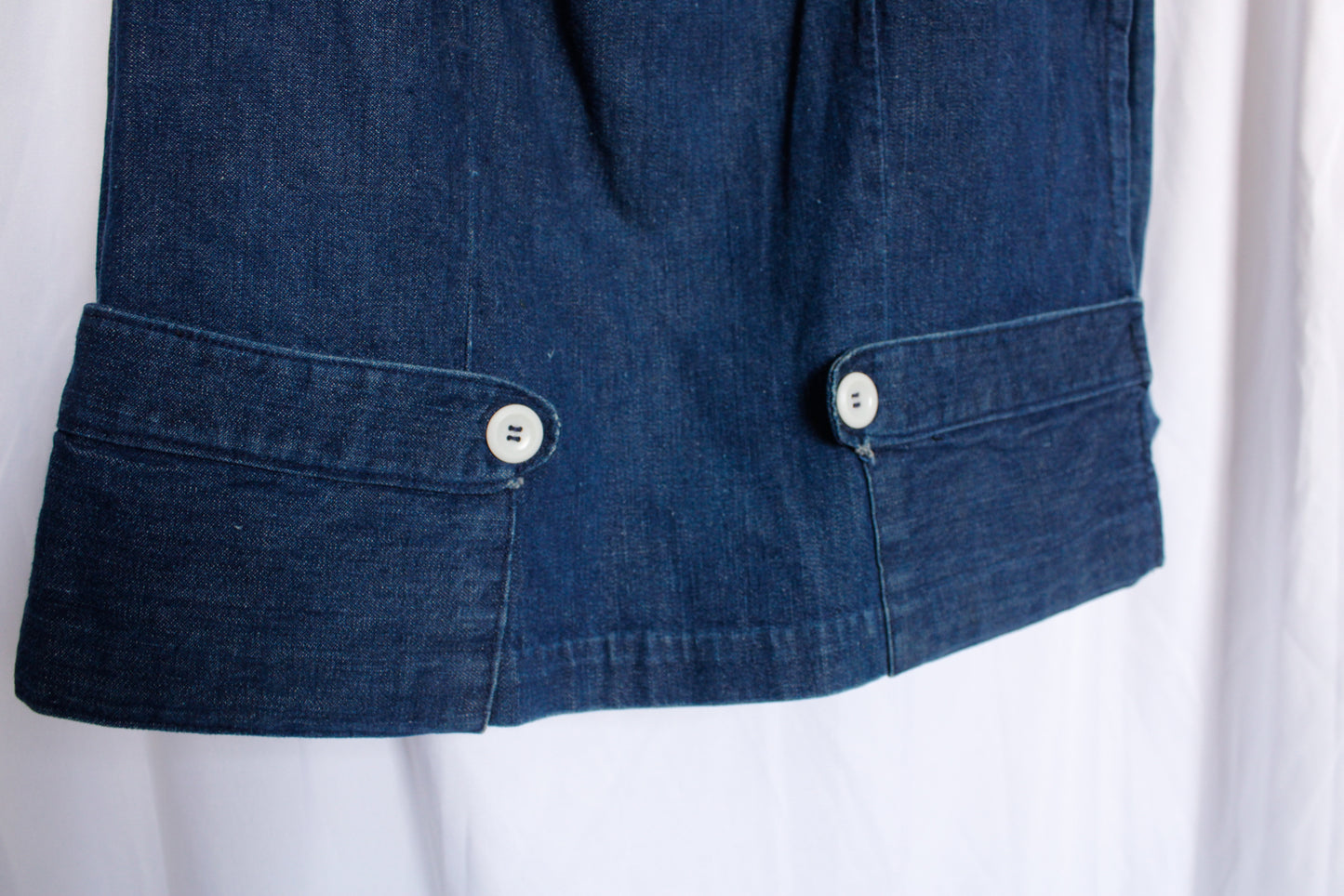 1950s Denim 2pc Shirt & Short Set - Medium