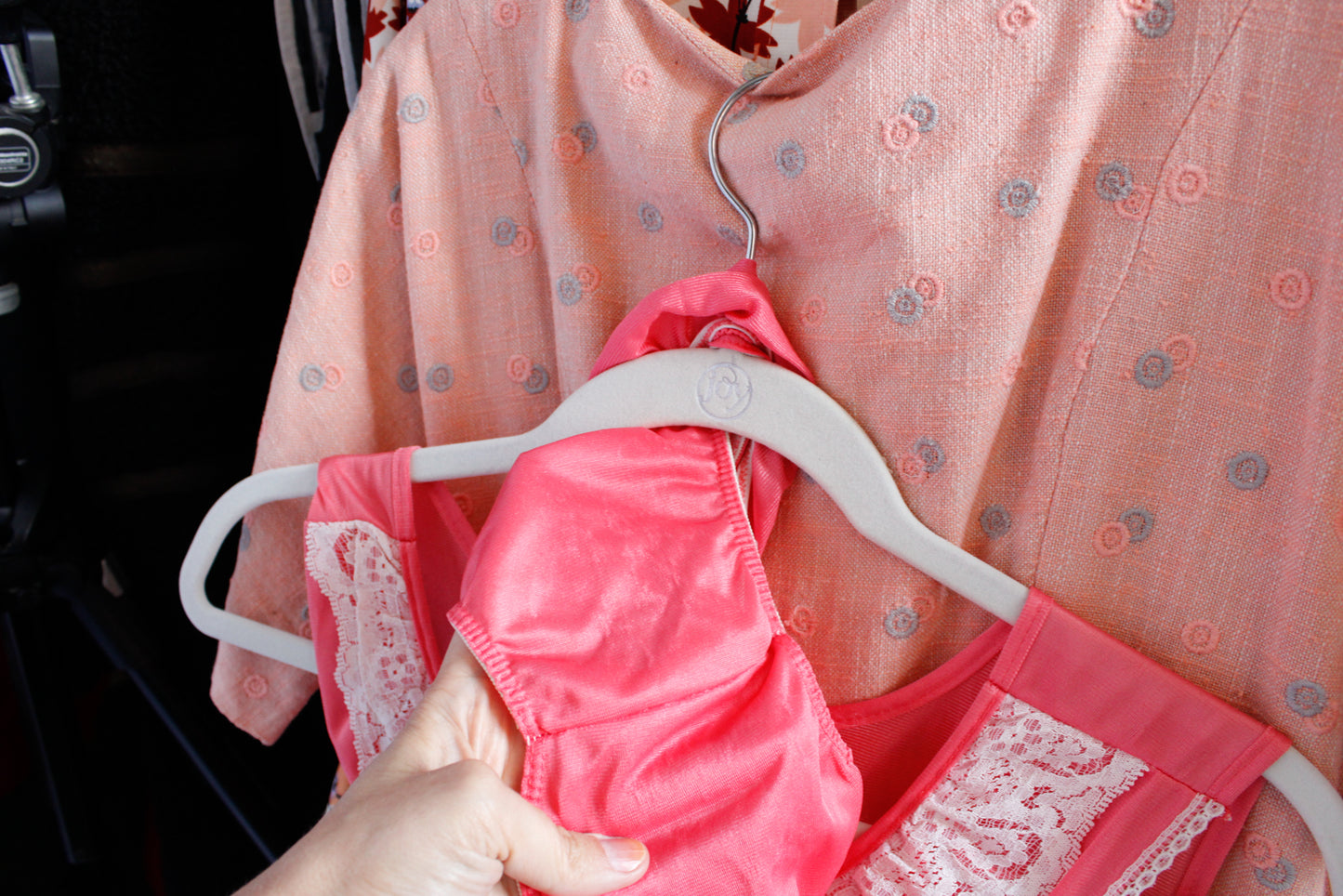 1960s Pretty Pink Pajama Short Set - S/M