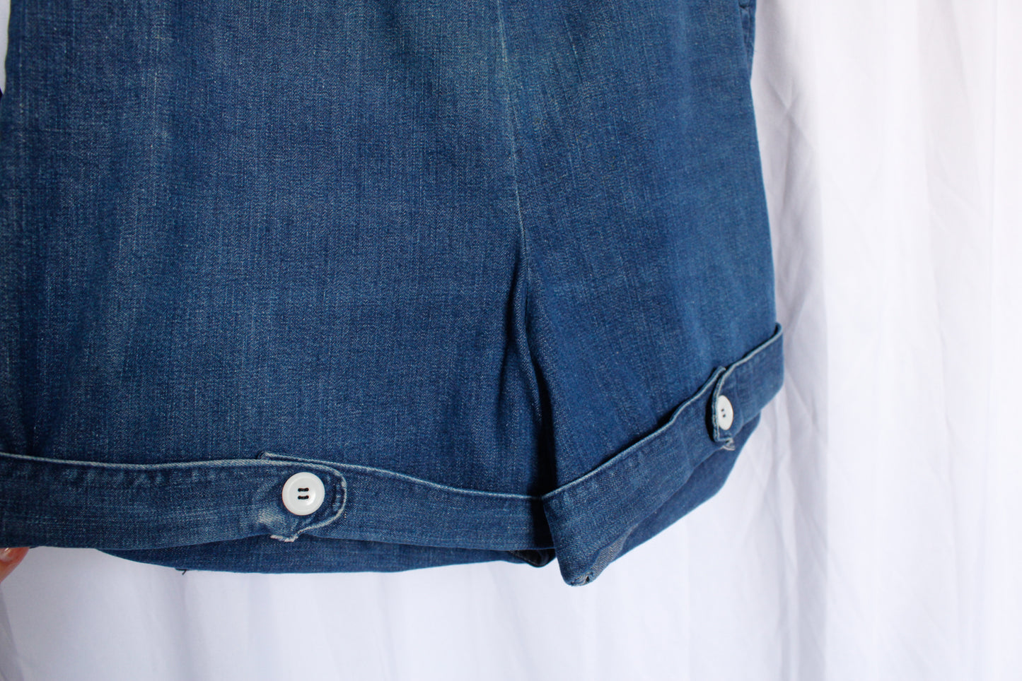 1950s Denim 2pc Shirt & Short Set - Medium