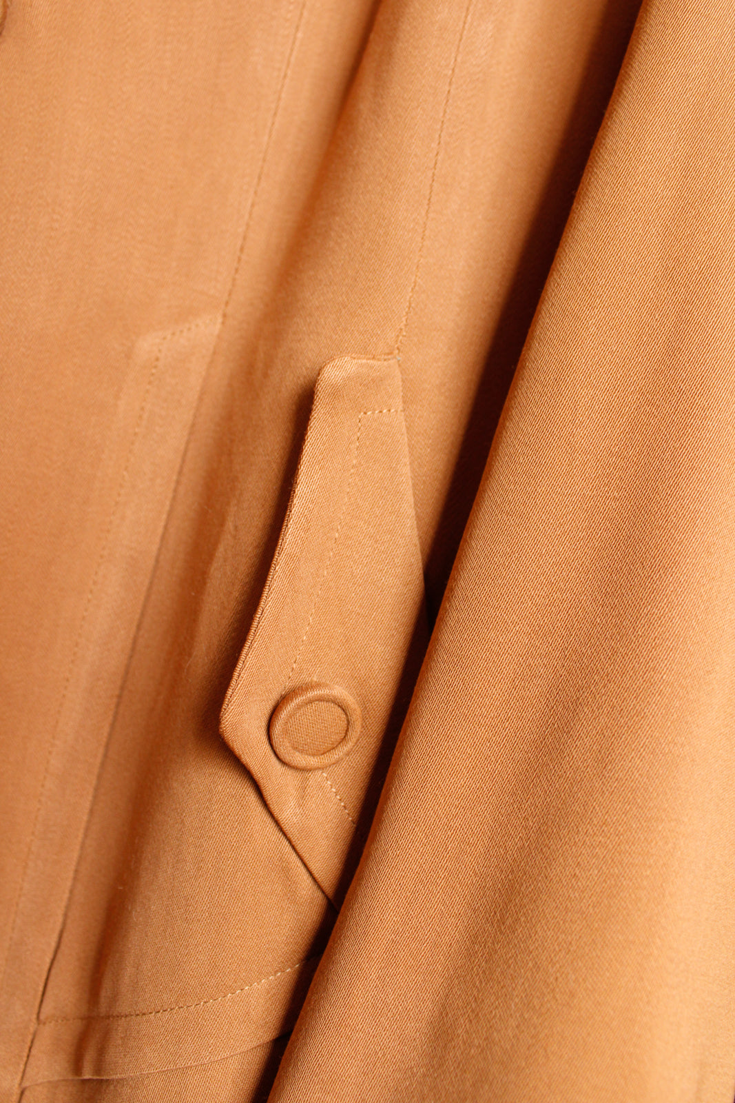 1940s Caramel Gabardine Blazer Jacket - S/M