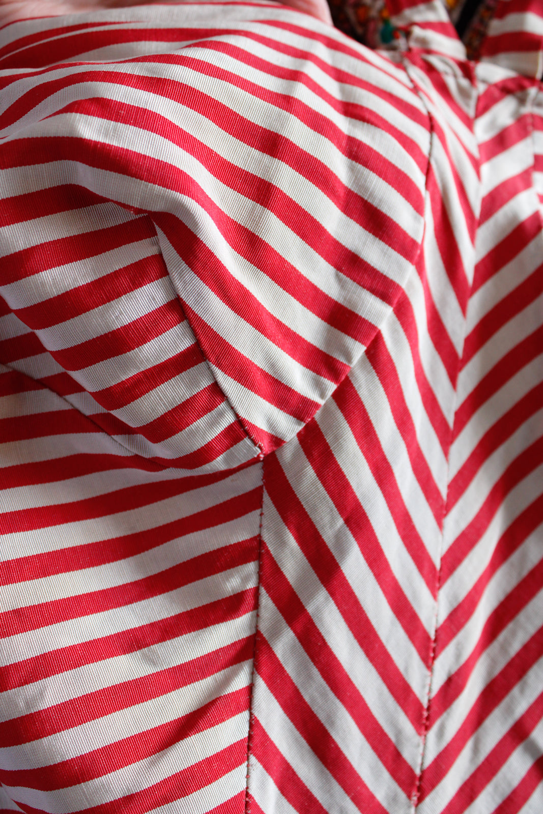 1940s Iconic Red Striped Bathing Suit - Medium