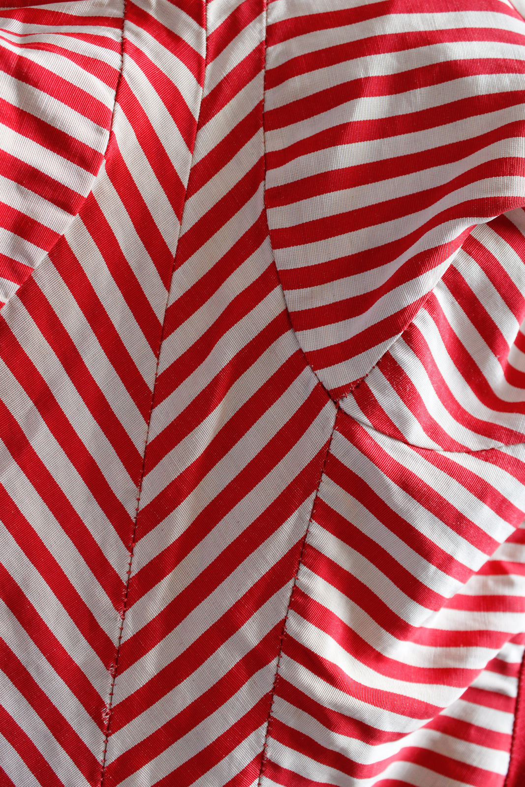 1940s Iconic Red Striped Bathing Suit - Medium