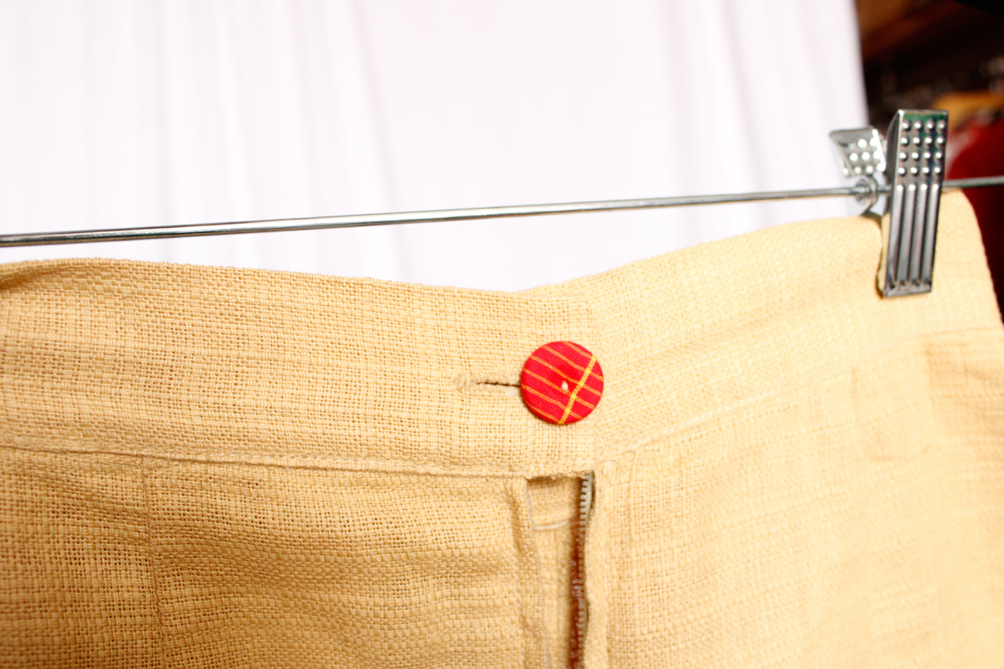 1950s Beige Cotton Capri Pant - Xsmall