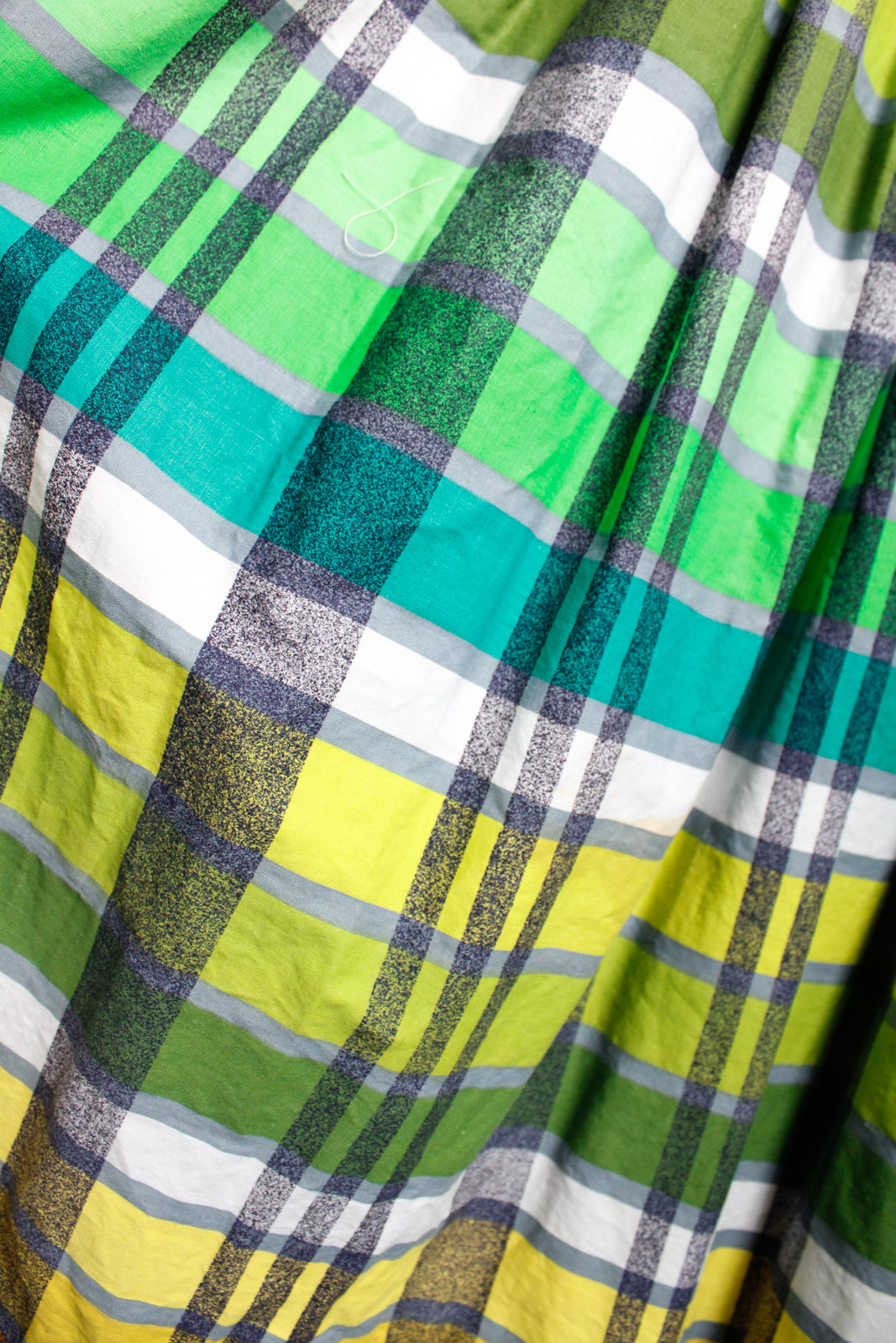 1950s Toni Todd Colorful Plaid Dress - Small