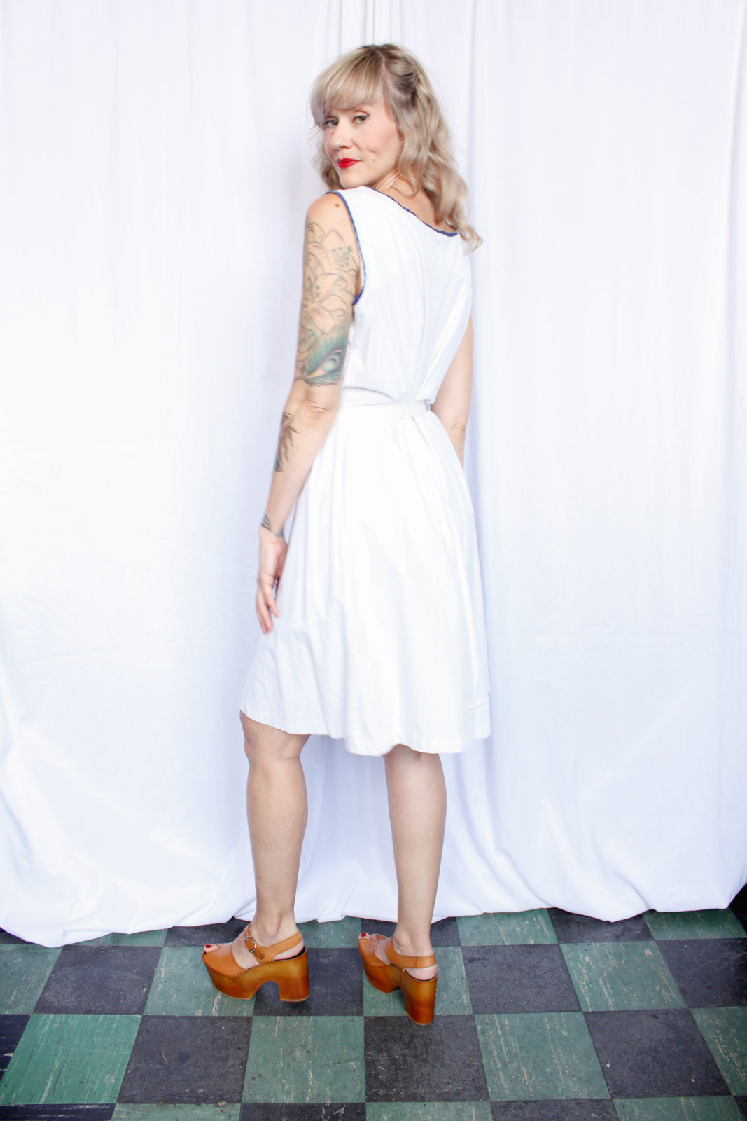 1950s Secret Shorts White Jumpsuit - Large
