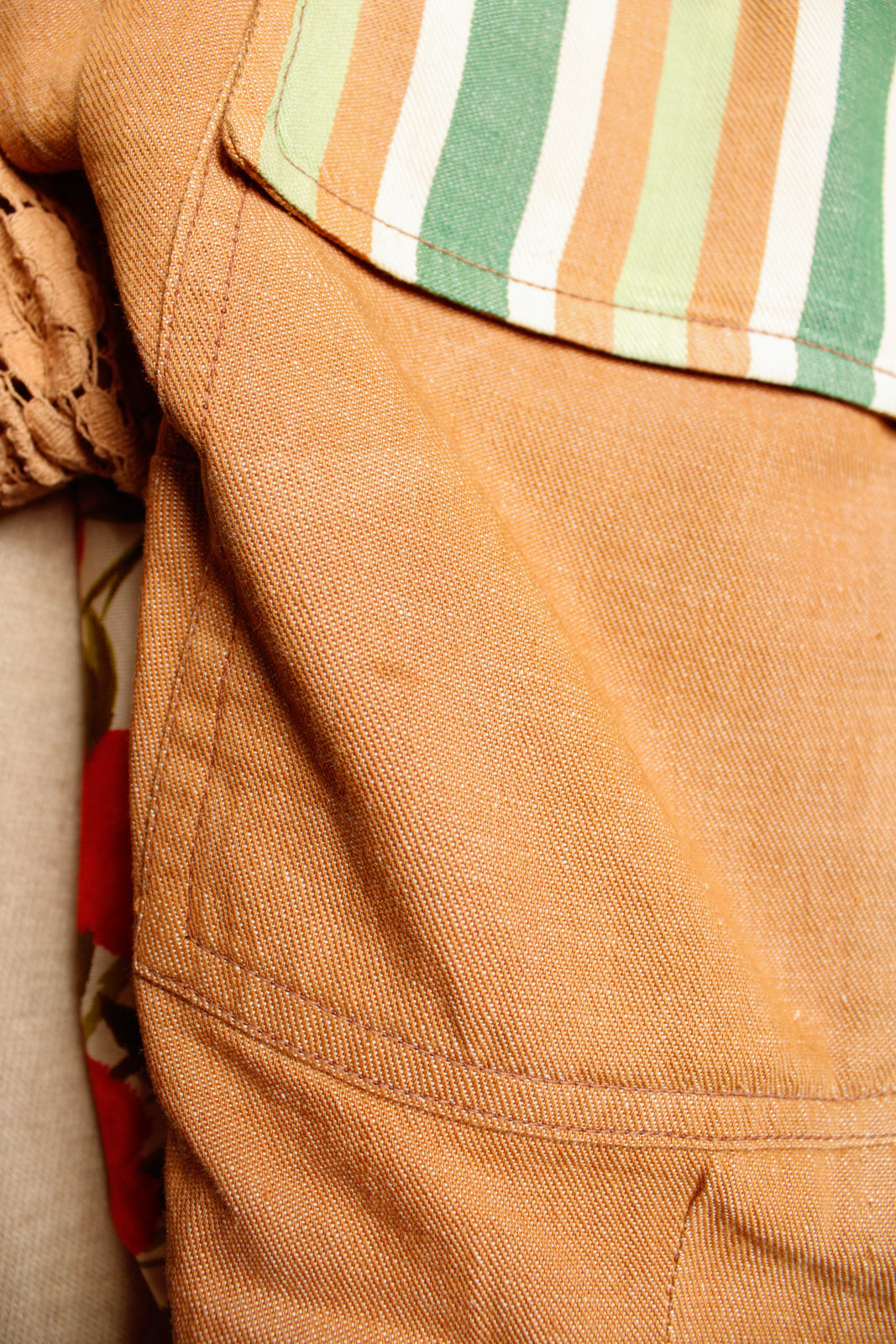 1940s Summer Blouse & Striped Skirt Set - Xsmall