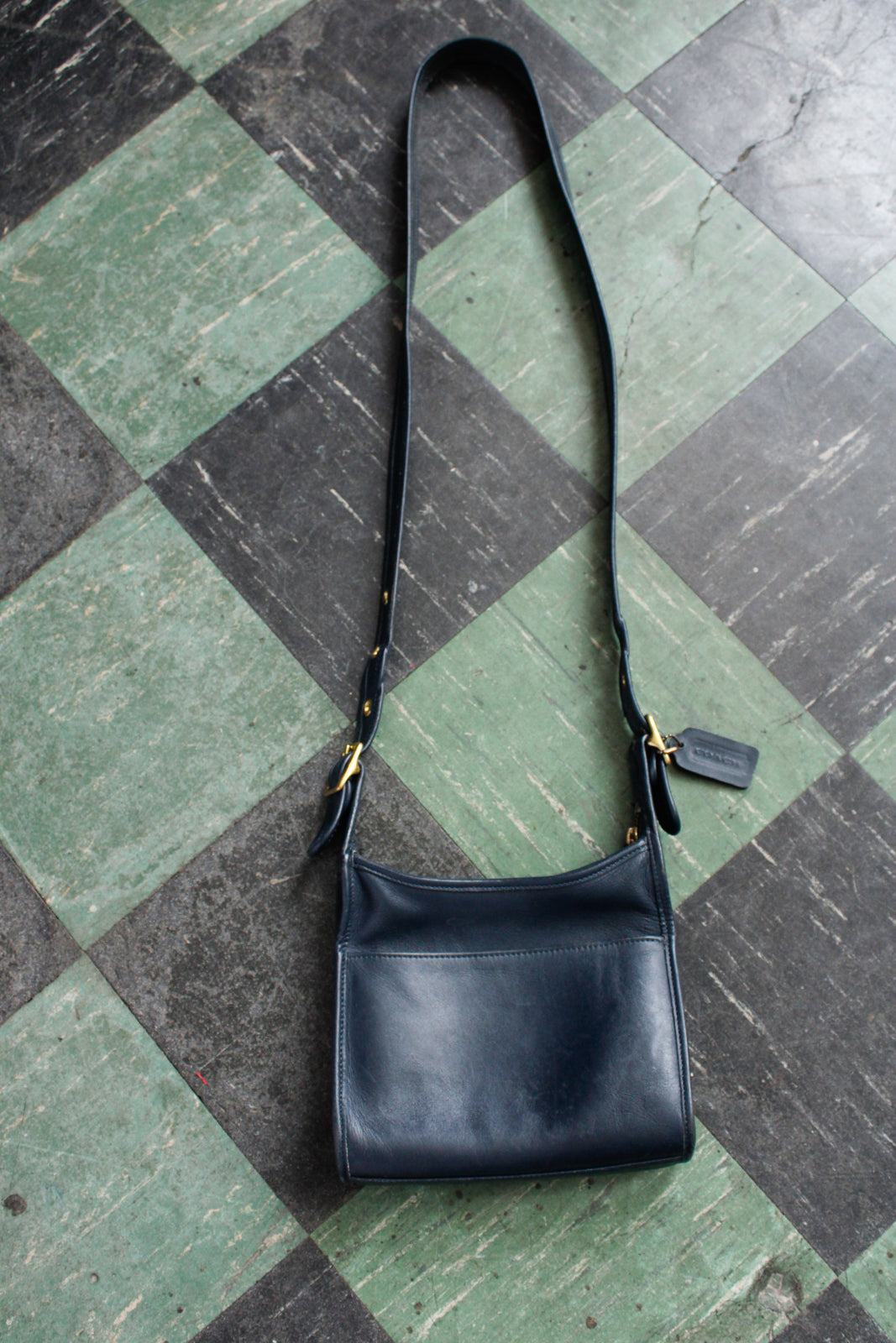 1990s Navy Leather Coach Legacy 9997 Bag