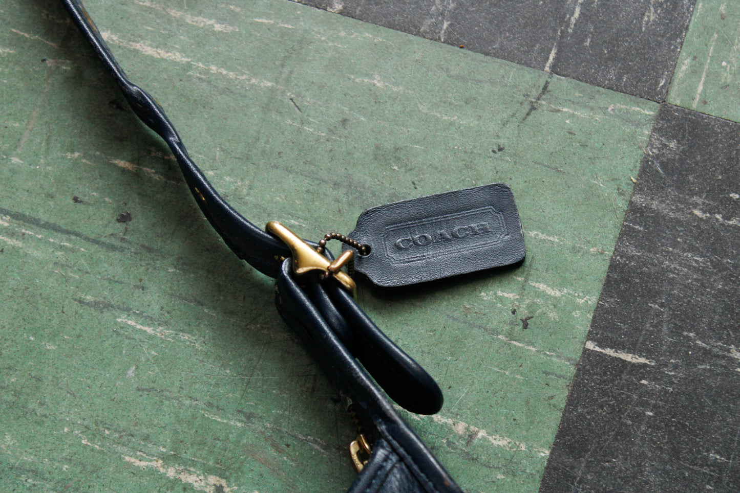 1990s Navy Leather Coach Legacy 9997 Bag