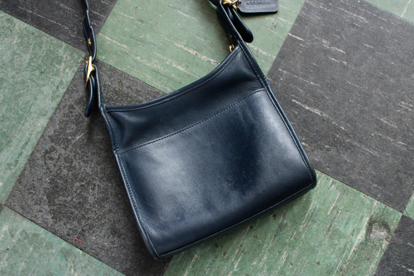 1990s Navy Leather Coach Legacy 9997 Bag