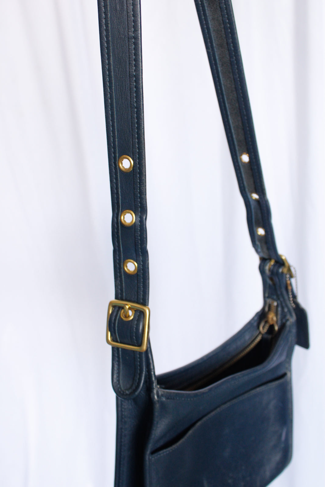 1990s Navy Leather Coach Legacy 9997 Bag