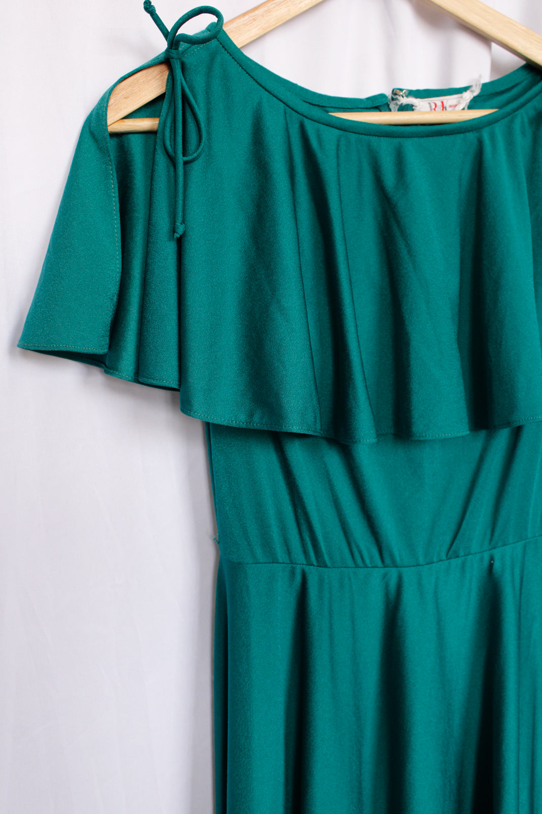 1970s Teal Green Disco Dress - S/M