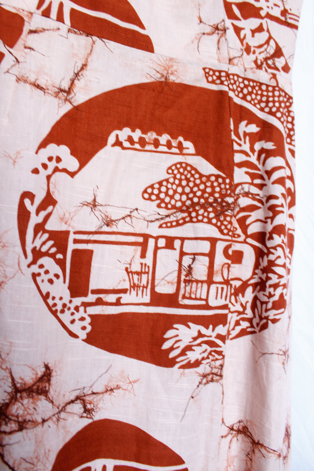 1970s Mini Summer Batik Dress - XSmall