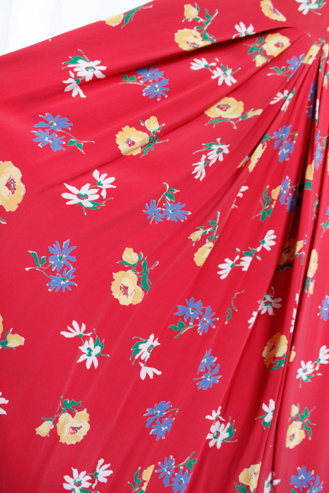 1940s Doris Dodson Rayon Floral Dress with Scarf - Xsmall