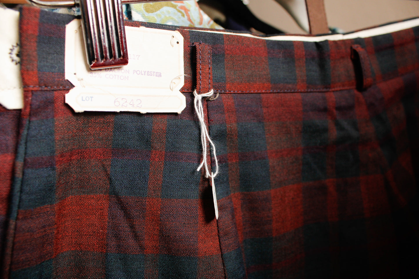 1960s NOS Christenfeld Plaid Shorts - 28"