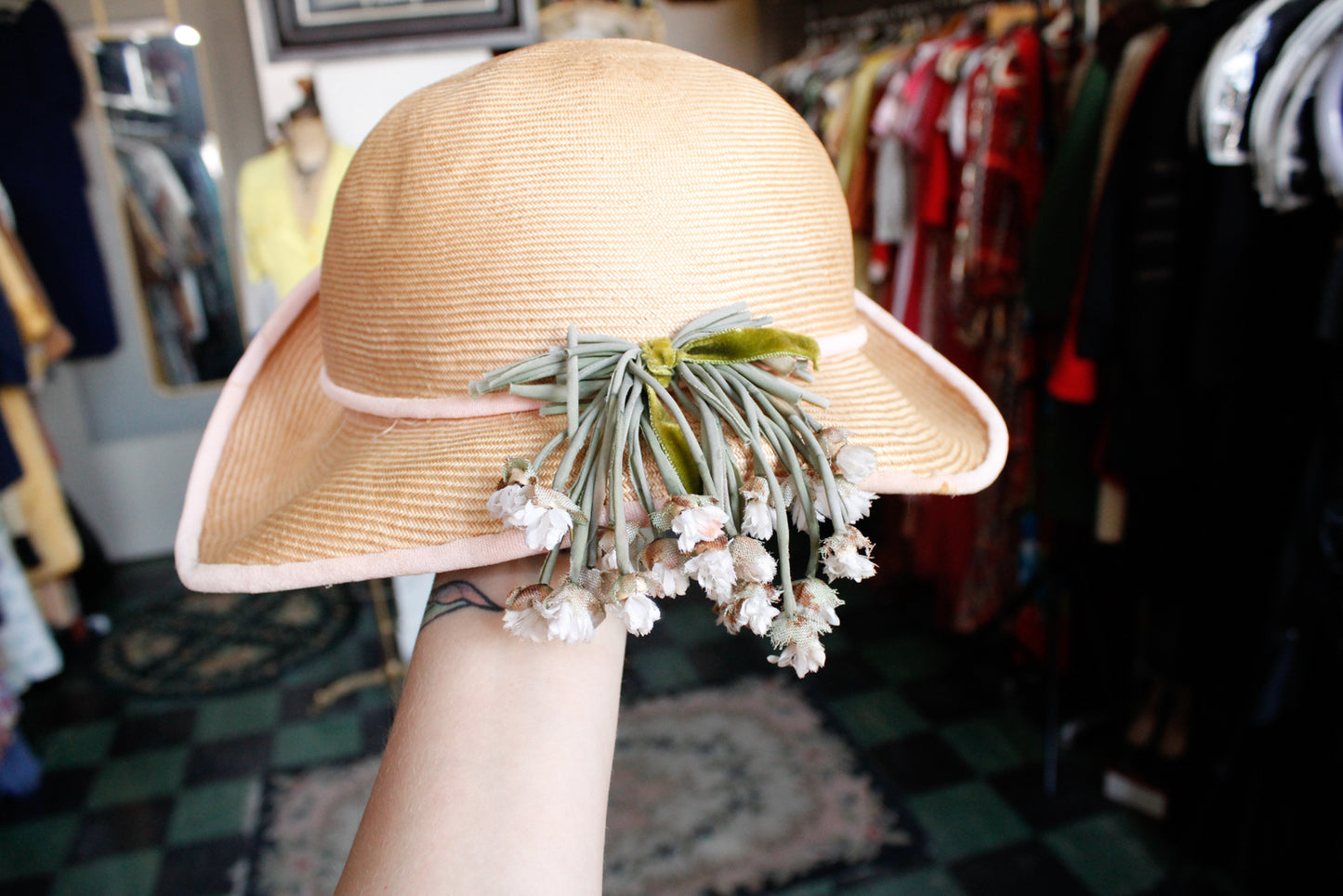 1930s Miss Alice Straw Summer Hat