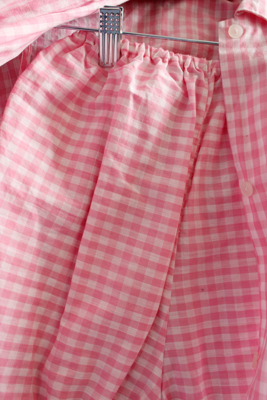 1960s "Drowsy Deb" Gingham Sleep/Play Set - Xsmall