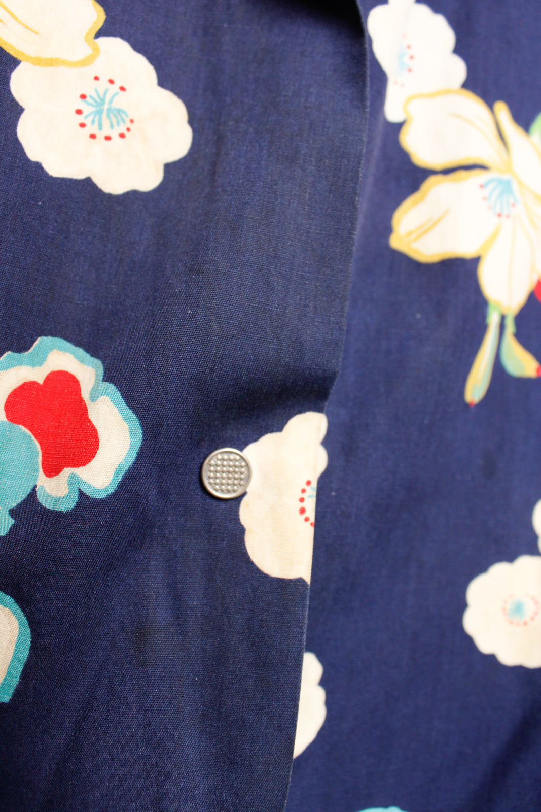 1950s Poppy Cotton Smock Top - Large