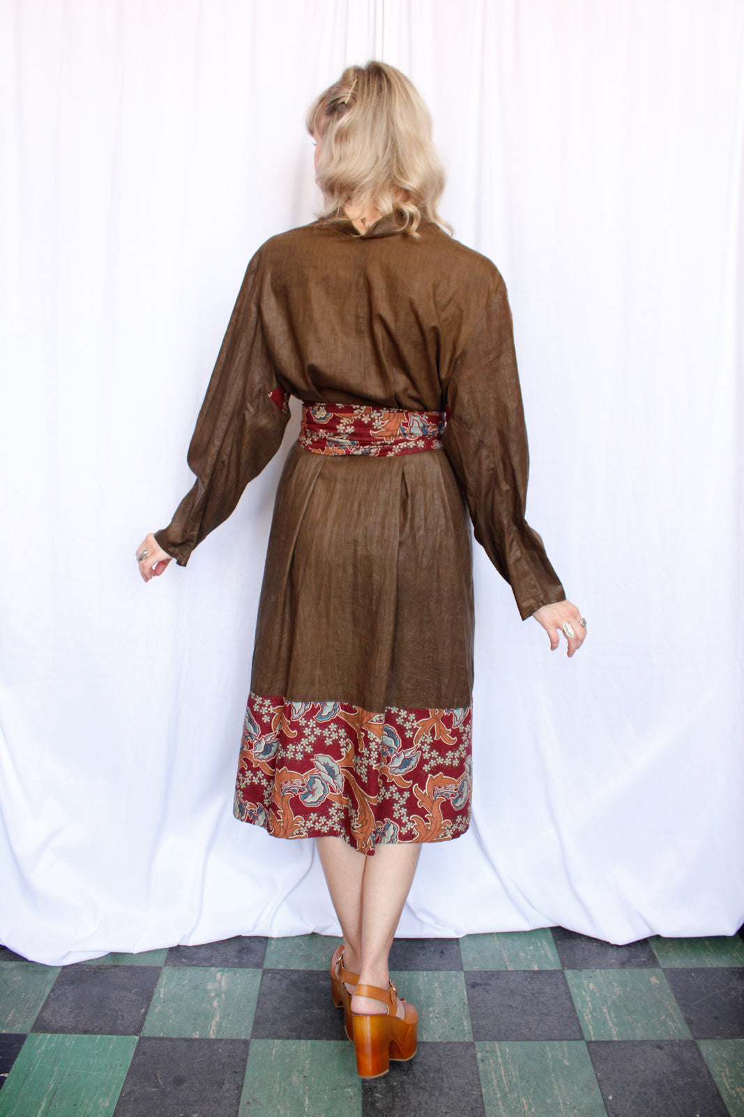 1900s Oddfellows Floral Jacket with Sash - XXL
