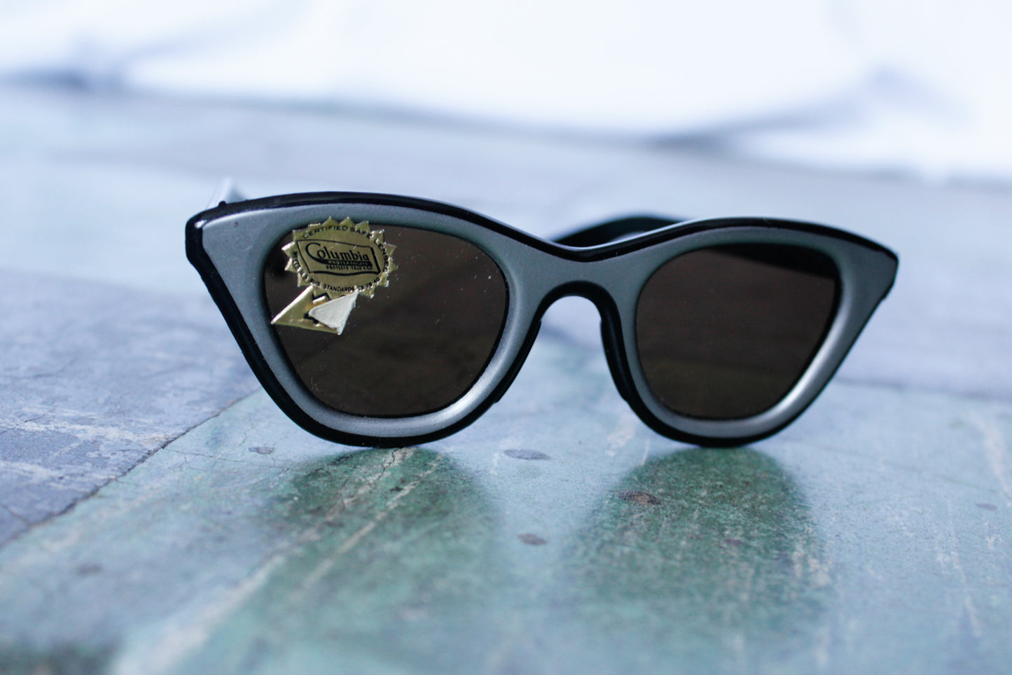 1950s Columbia NOS Silver & Black Sunglasses NOS
