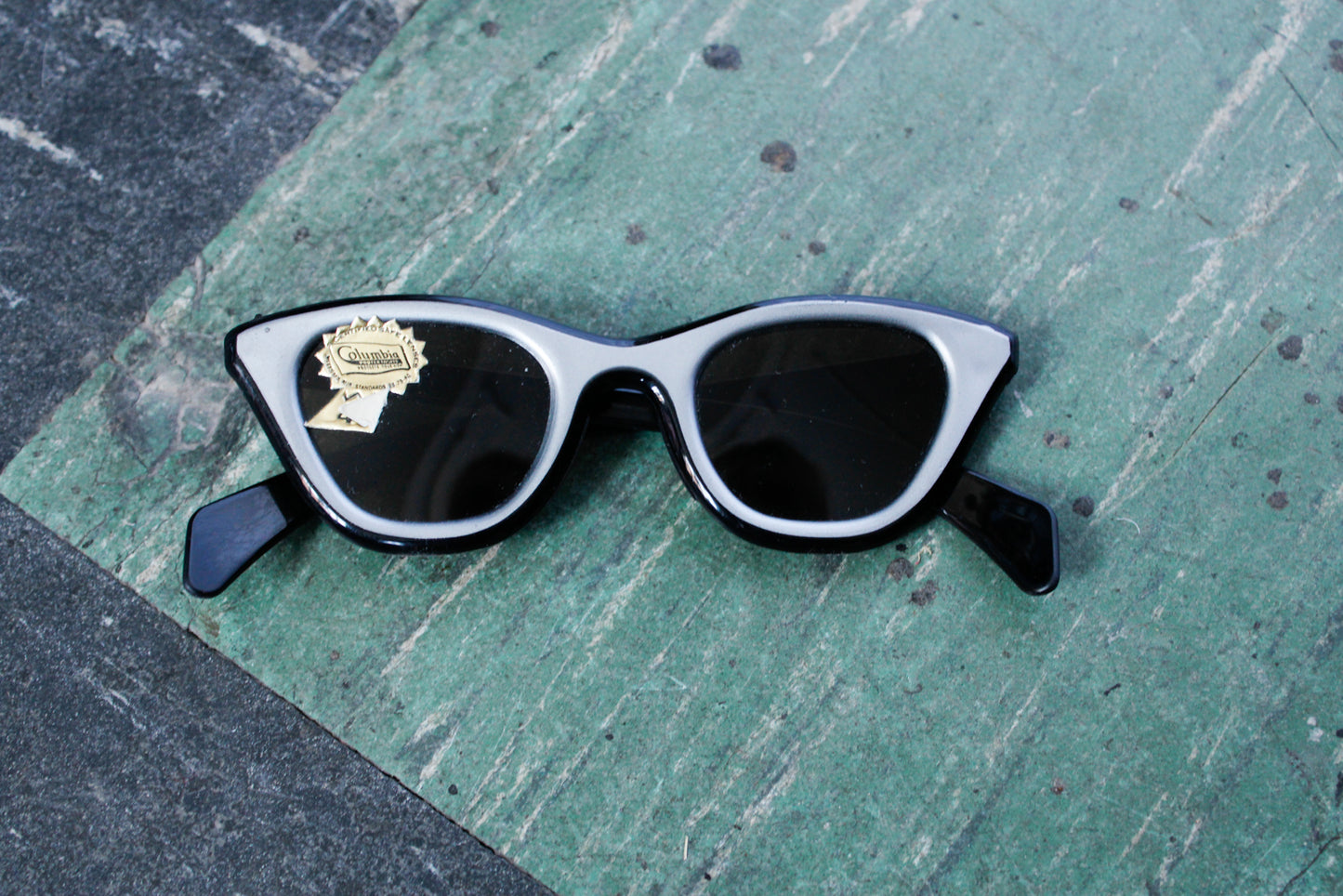 1950s Columbia NOS Silver & Black Sunglasses NOS