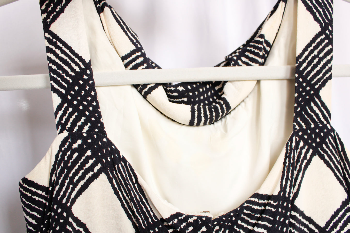 1960s Cross-hatch Plaid Rayon Maxi Dress - Small
