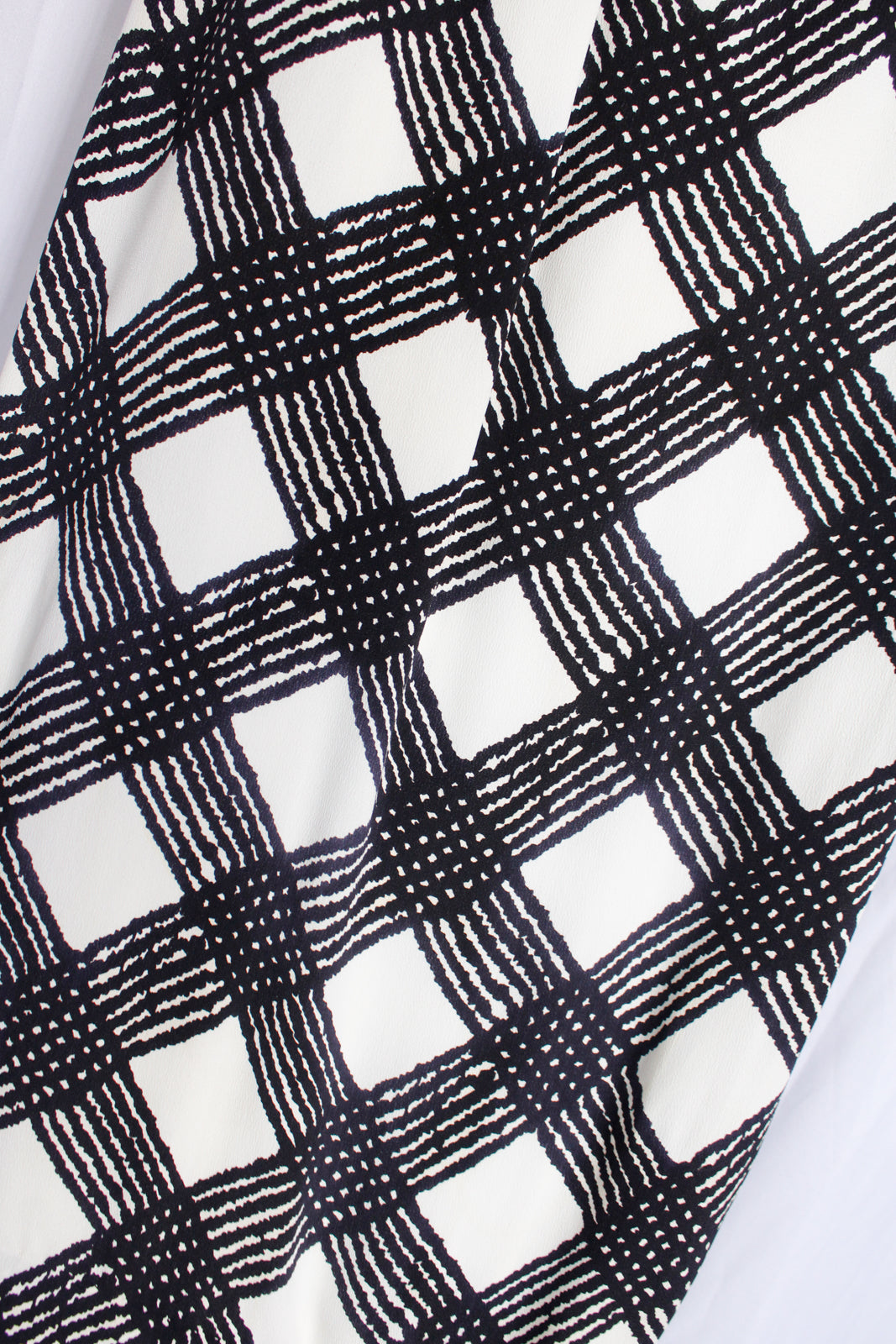 1960s Cross-hatch Plaid Rayon Maxi Dress - Small