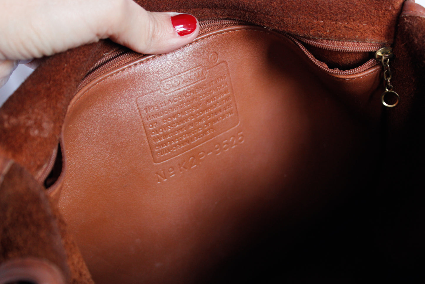 1990s 9525 Saddle Bag Classic Large Tan Leather Coach Large Handbag