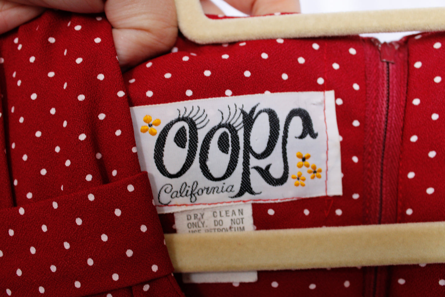 1970s OOPs! Polka Dot Maxi Dress - S/M
