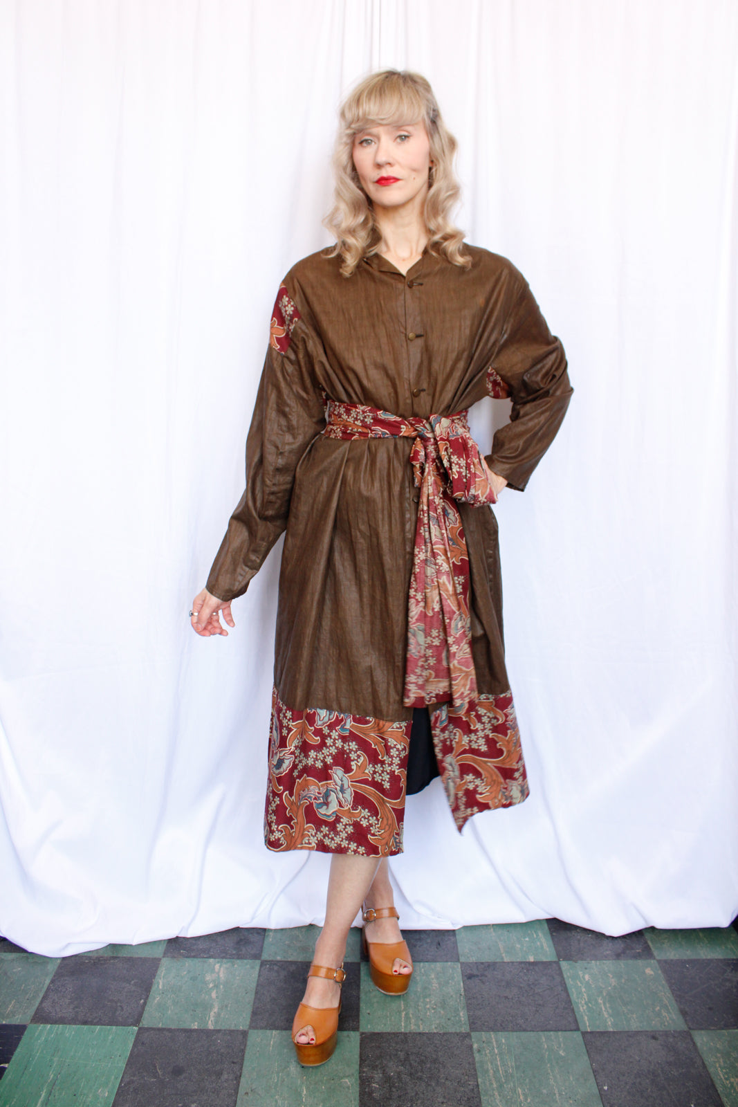 1900s Oddfellows Floral Jacket with Sash - XXL