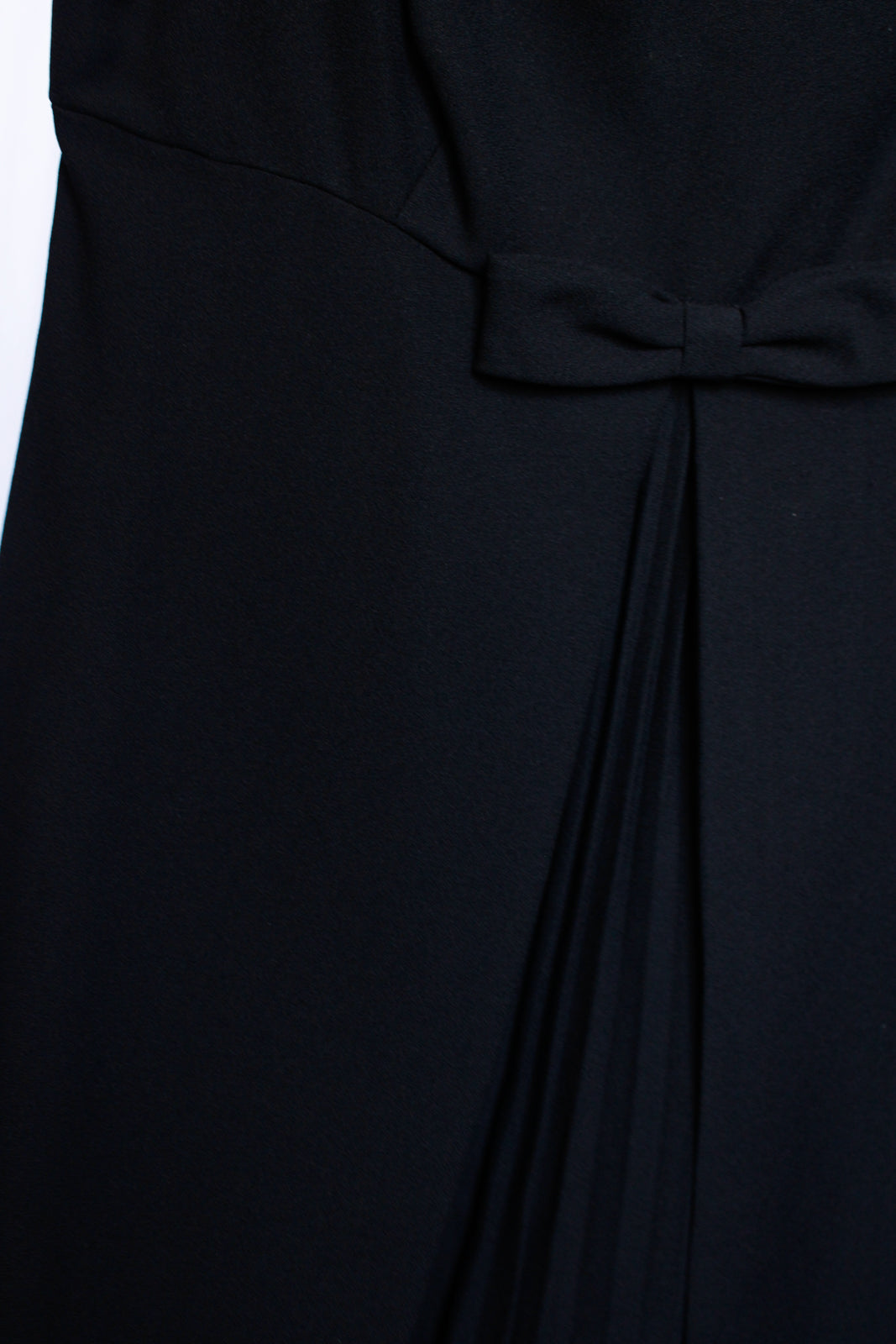 1960s Empire Waist Black Cocktail Dress - Medium