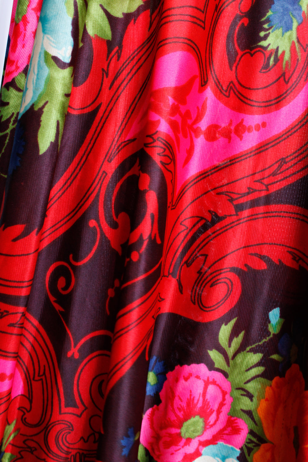 1960s Bold Scarf Print Dress - M/L