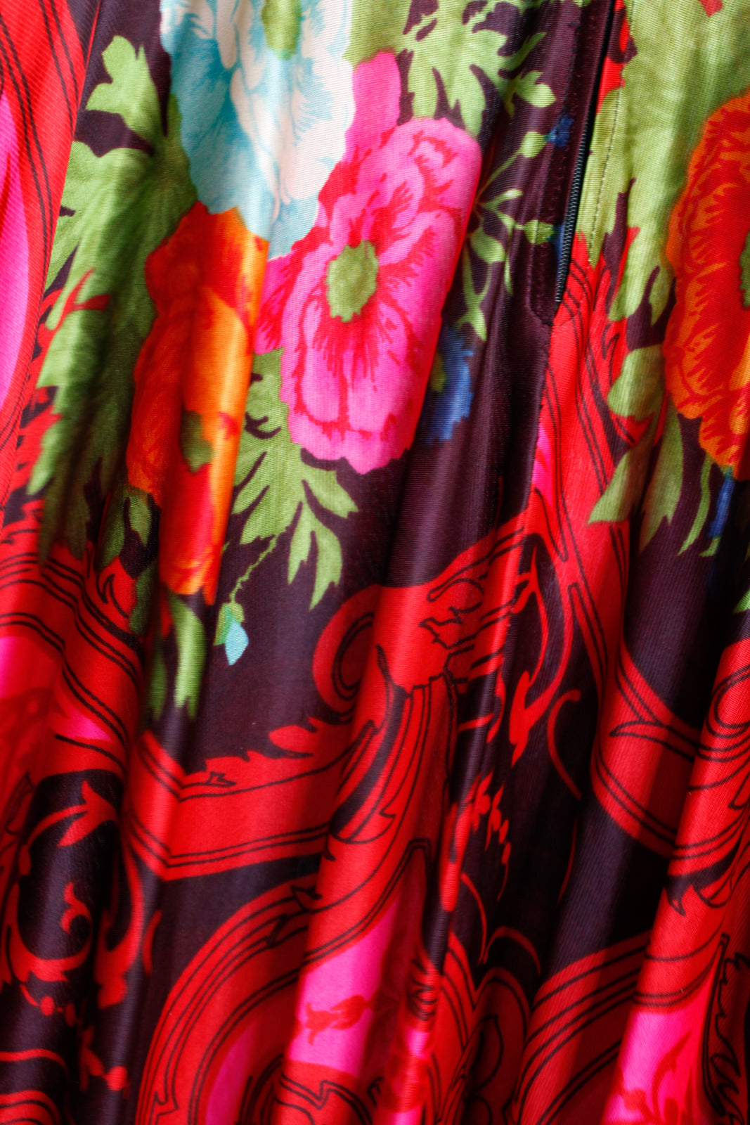 1960s Bold Scarf Print Dress - M/L
