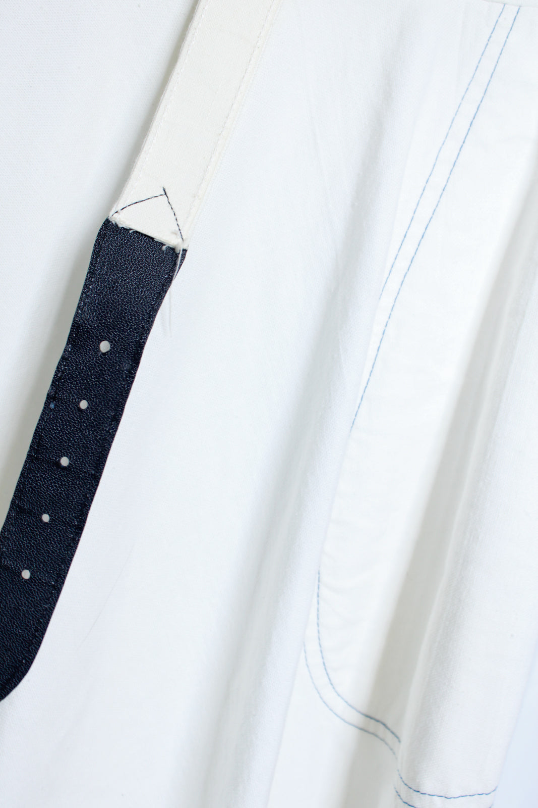 1960s Cotton White Twill Dress - Xsmall