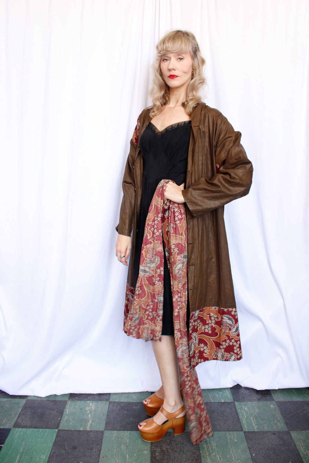 1900s Oddfellows Floral Jacket with Sash - XXL