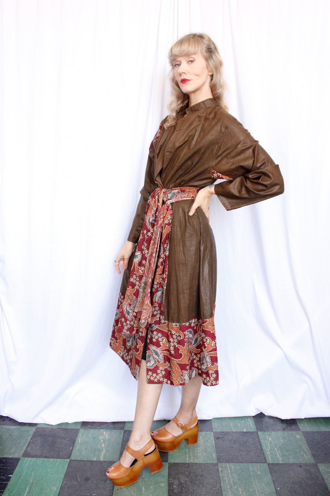 1900s Oddfellows Floral Jacket with Sash - XXL