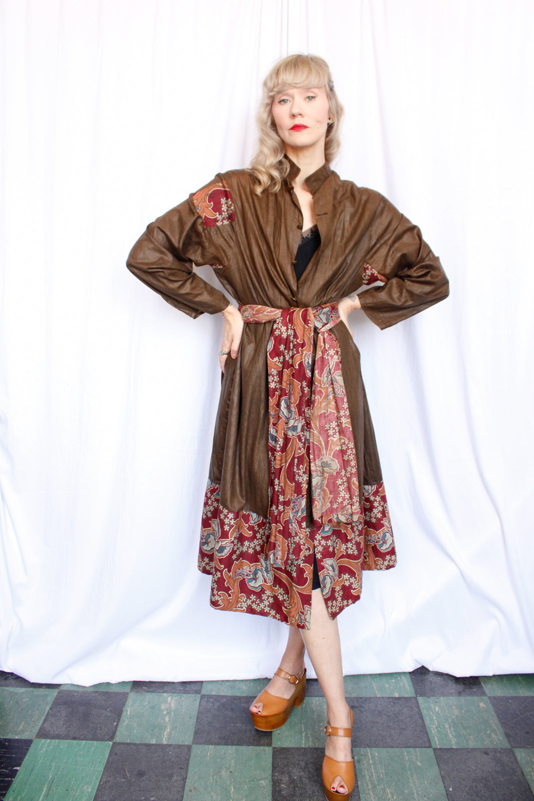 1900s Oddfellows Floral Jacket with Sash - XXL