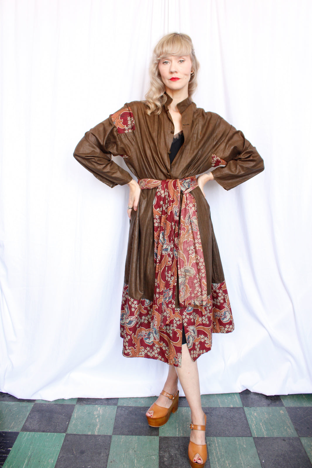 1900s Oddfellows Floral Jacket with Sash - XXL