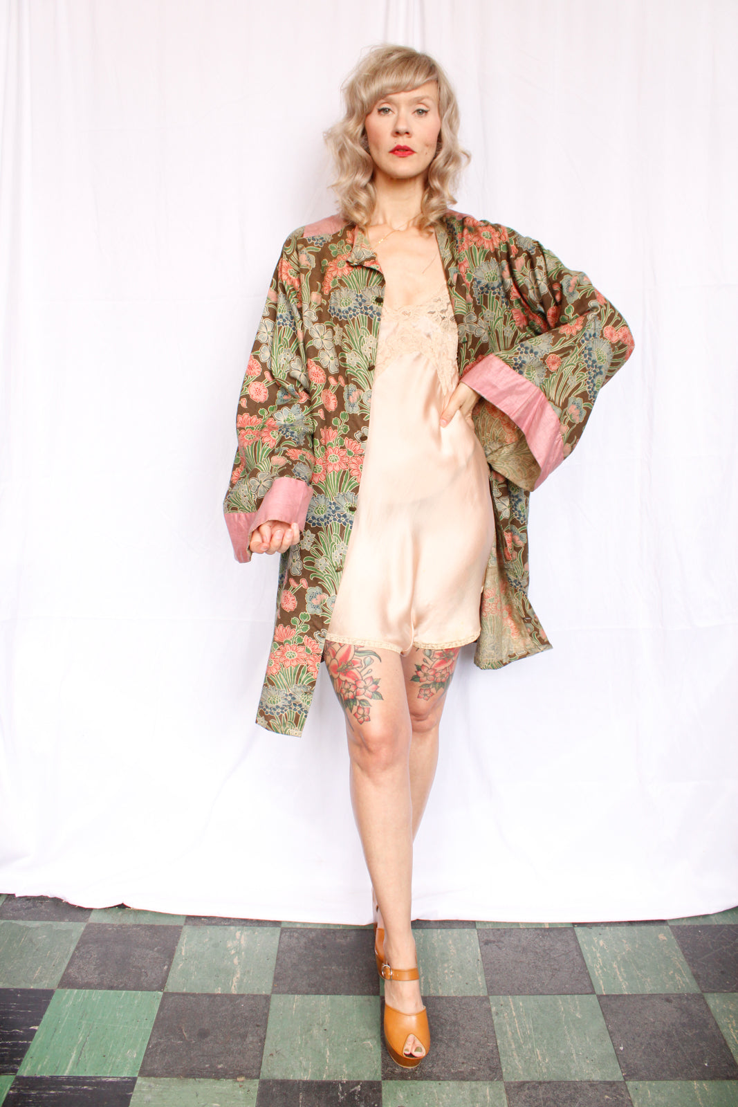 1900s Oddfellows Floral Cotton Jacket - XXL
