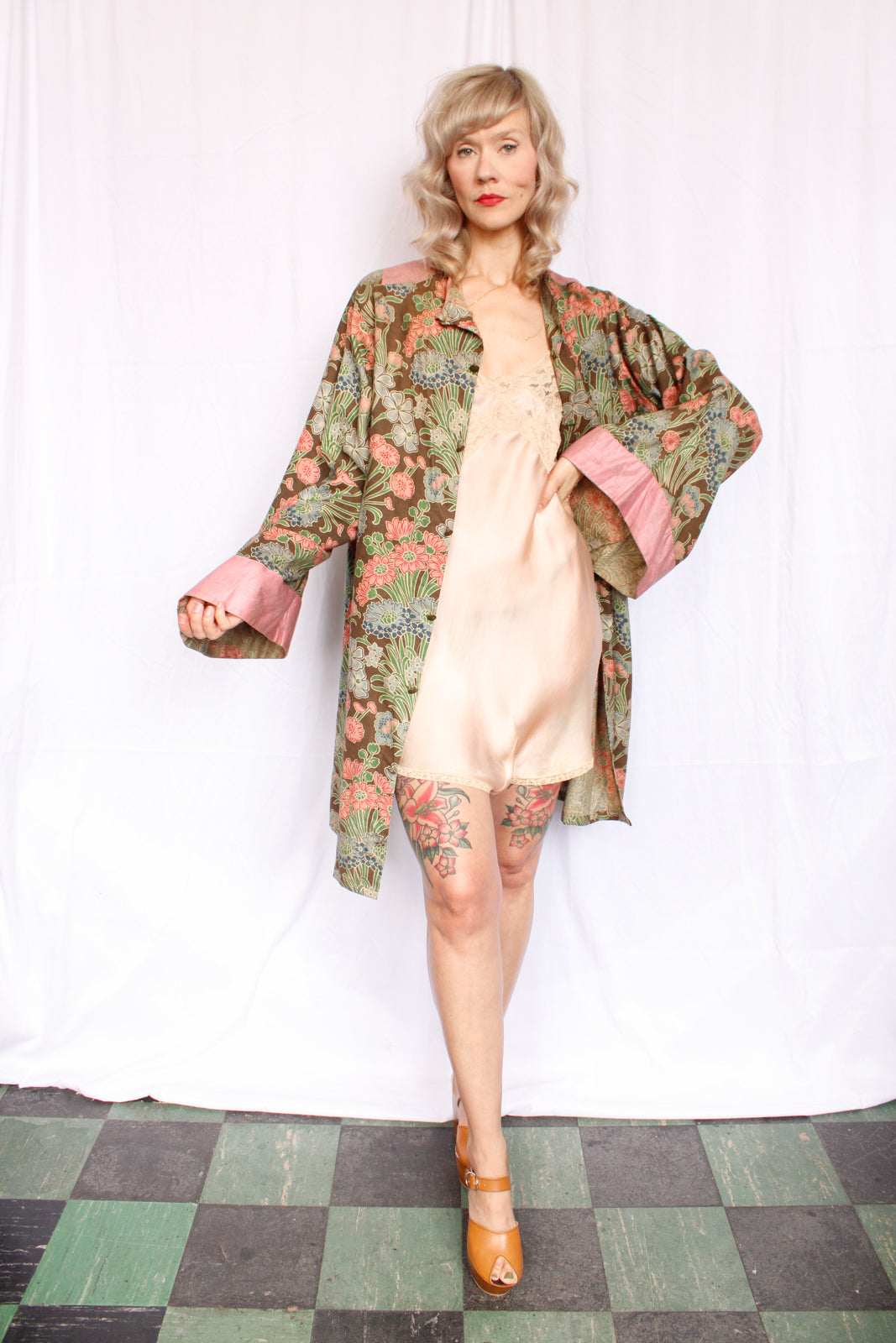 1900s Oddfellows Floral Cotton Jacket - XXL