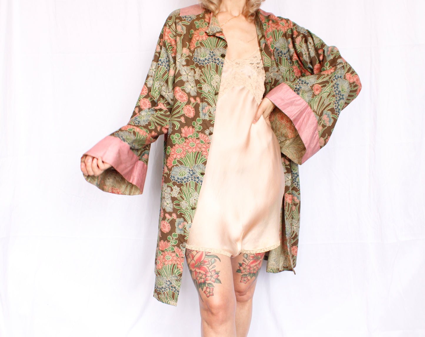 1900s Oddfellows Floral Cotton Jacket - XXL