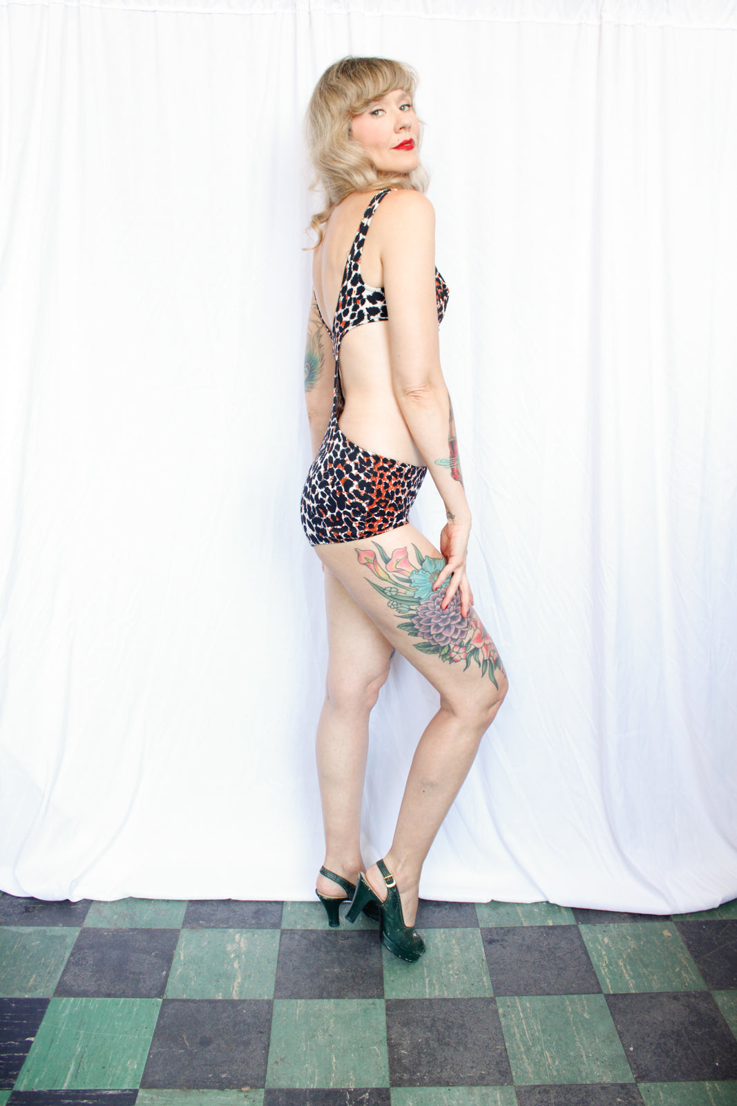 1960s Cheetah RARE & Iconic Cole of California Bathing suit - Small