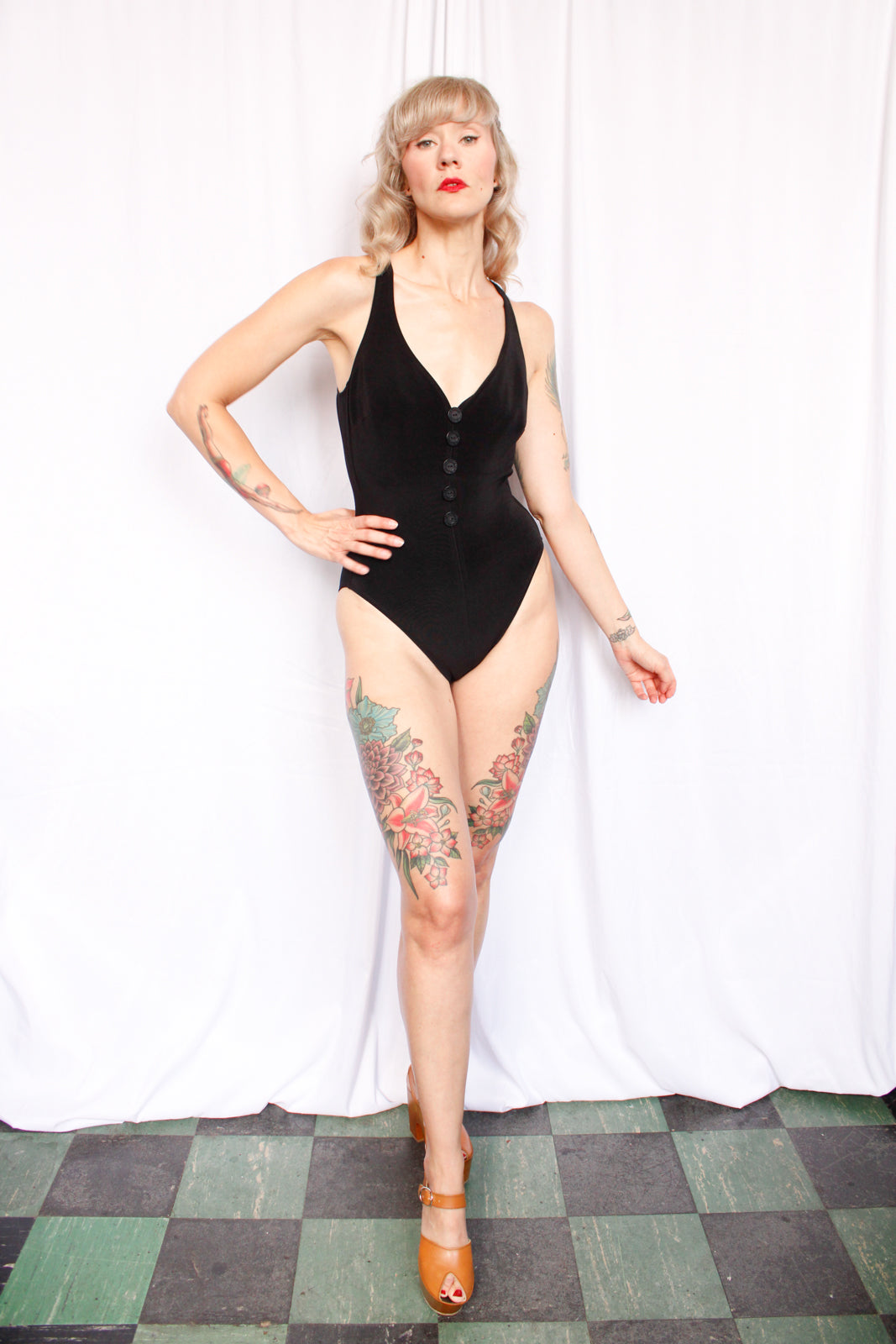 1980s LaBLanca Black One Piece Swimsuit - S/M