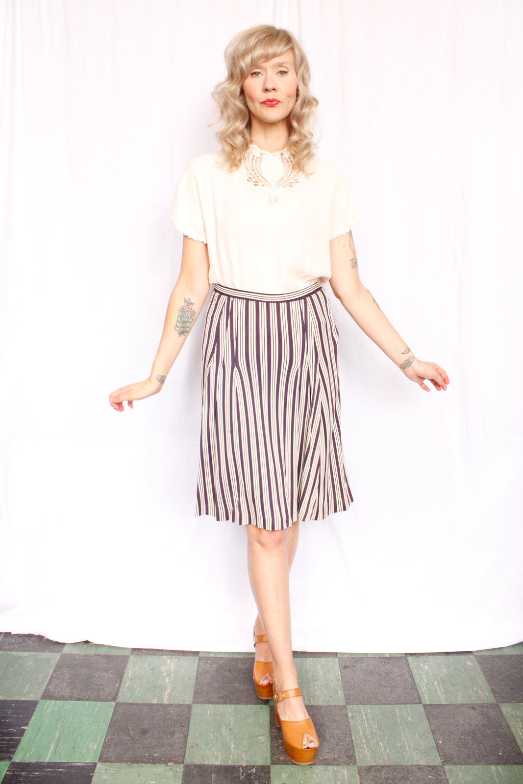 1940s Maison France Rayon Blouse - Medium