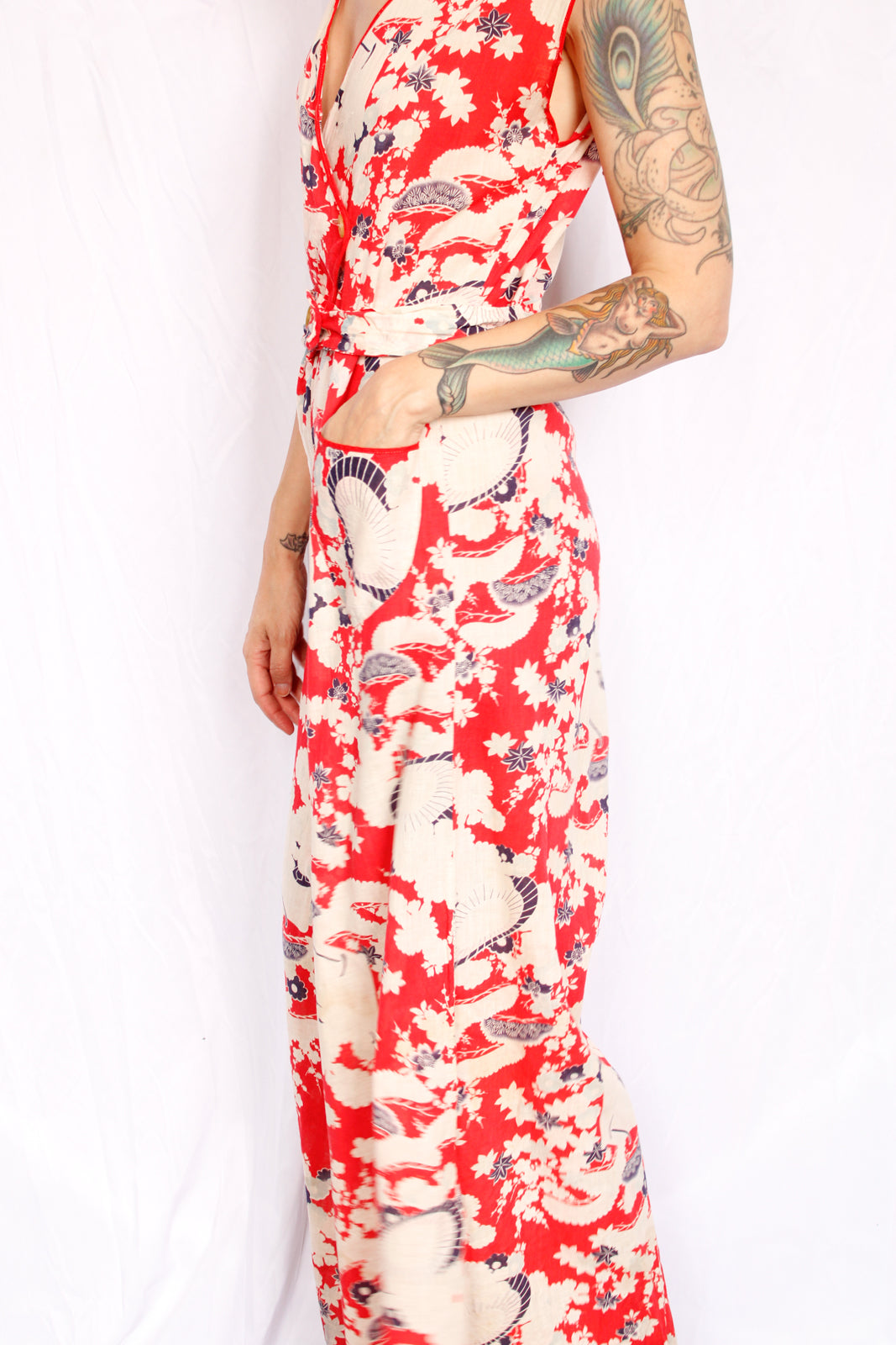 1920s Summer on the Pacific Beach Pajamas - Medium